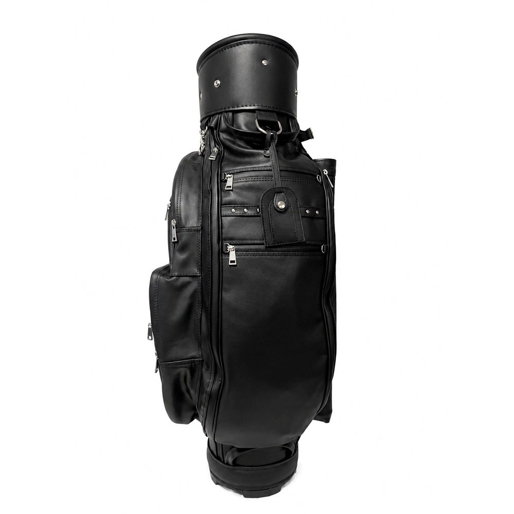 Bild von Zeller Rinderleder Cartbag schwarz/schwarz