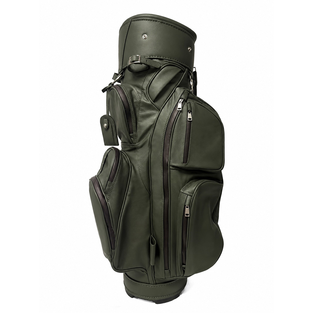 Bild von Zeller Rinderleder KingSize Cartbag olive/olive
